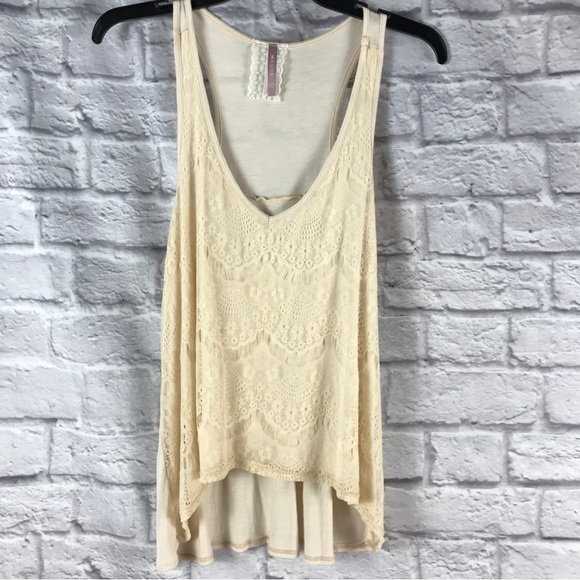 Mauve Tops - Mauve Crochet Cami Tank Top